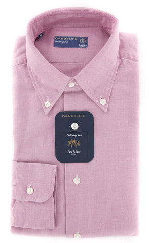 Barba Napoli Pink Shirt - Extra Slim - 15.75 US / 40 EU