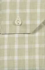 Barba Napoli Beige Check Linen Shirt - Slim - (BN2489) - Parent