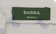 Barba Napoli Cream Polka Dot Silk Tie - 3.5" x 58" - (566)
