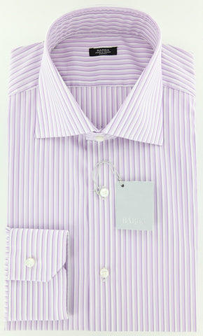 Barba Napoli Lavender Purple Shirt – Size: 17.5 US / 44 EU