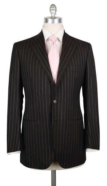Cesare Attolini Dark Brown Striped Suit - (CA811173) - Parent