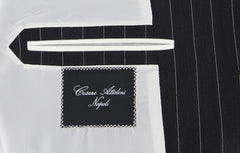 Cesare Attolini Black Wool Striped Sportcoat - (CA35816317) - Parent