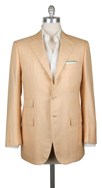 Cesare Attolini Orange Plaid Sportcoat - (CA32602227Y) - Parent