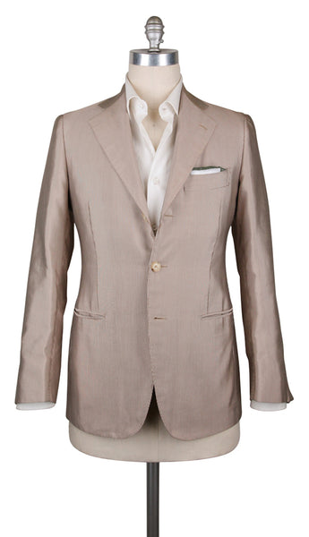 Cesare Attolini Light Brown Striped Sportcoat - (CAS3072047R) - Parent