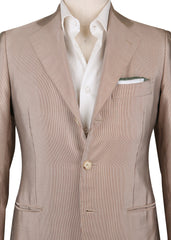 Cesare Attolini Light Brown Striped Sportcoat - (CAS3072047R) - Parent