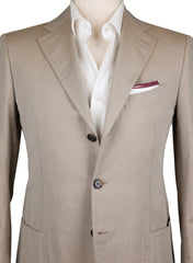 Cesare Attolini Beige Cotton Solid Sportcoat - (CA351204N127) - Parent