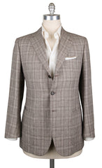 Cesare Attolini Brown Linen Plaid Sportcoat - 40/50 - (CA351220327)