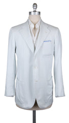 Cesare Attolini Light Blue Striped Sportcoat - 38/48 - (CA3752217)