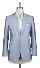 Cesare Attolini Light Blue Striped Sportcoat - (CA3072027C) - Parent