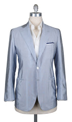 Cesare Attolini Light Blue Striped Sportcoat - 40/50 - (CA3072027C)