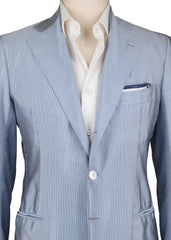 Cesare Attolini Light Blue Striped Sportcoat - (CA3072027C) - Parent