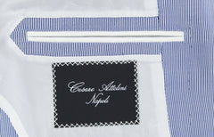 Cesare Attolini Light Blue Striped Sportcoat - (CA3072027C) - Parent