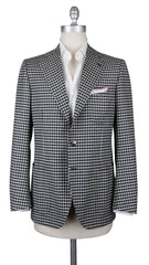 Cesare Attolini Black Wool 170s Blend Check Sportcoat - (202) - Parent