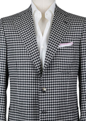 Cesare Attolini Black Wool 170s Blend Check Sportcoat - (202) - Parent