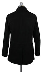 Cesare Attolini Black Shearling Solid Jacket - (LT213M10D31) - Parent