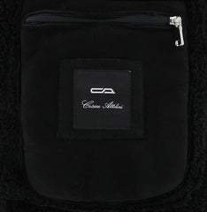Cesare Attolini Black Shearling Solid Jacket - (LT213M10D31) - Parent