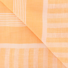 Cesare Attolini Orange Striped Long Scarf - 27.75" x 69" - (SC112F02Y21)