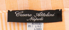 Cesare Attolini Orange Striped Long Scarf - 27.75" x 69" - (SC112F02Y21)