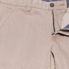 Cesare Attolini Brown Solid Cotton Pants - Slim - (1456) - Parent