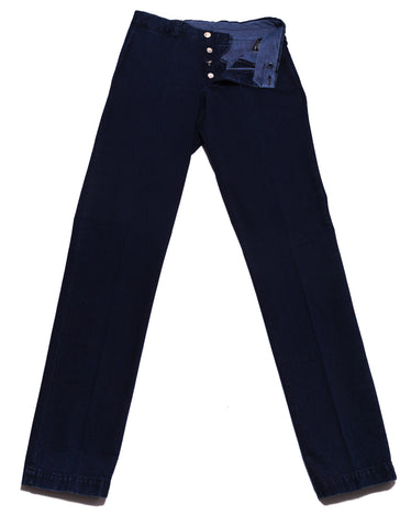 Cesare Attolini Navy Blue Jeans - Slim