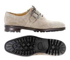 Sutor Mantellassi Beige Suede Shoes - Lace Up - Size 8 (US) / 7 (EU)
