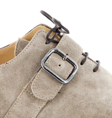 Sutor Mantellassi Beige Suede Shoes - Lace Up - Size 8 (US) / 7 (EU)