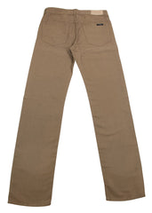 Canali Brown Solid Pants - Slim - (915309092852) - Parent