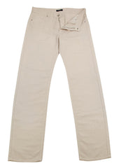 Canali Beige Solid Pants - Slim - (915309092877) - Parent