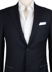 Fiori Di Lusso Midnight Navy Blue Wool Solid Sportcoat - (2018030610) - Parent