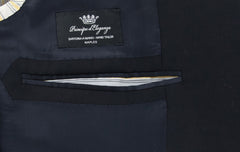 Fiori Di Lusso Midnight Navy Blue Wool Solid Sportcoat - (2018030610) - Parent