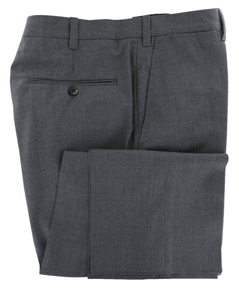Fiori Di Lusso Gray Solid Wool Pants - Full - (569) - Parent