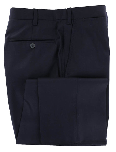 Fiori Di Lusso Navy Blue Solid Wool Pants - Full - (566) - Parent