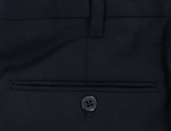 Fiori Di Lusso Navy Blue Solid Wool Pants - Full - (566) - Parent