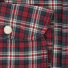 Finamore Napoli Red Plaid Cotton Shirt - Extra Slim - (W1) - Parent