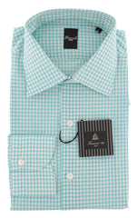 Finamore Napoli Turquoise Check Shirt - Extra Slim - (WV) - Parent