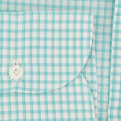 Finamore Napoli Turquoise Check Shirt - Extra Slim - (WV) - Parent