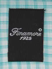 Finamore Napoli Turquoise Check Shirt - Extra Slim - (WV) - Parent