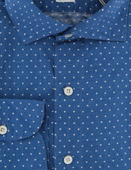 Finamore Napoli Blue Polka Dot Shirt - Extra Slim - (WB) - Parent