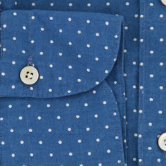 Finamore Napoli Blue Polka Dot Shirt - Extra Slim - (WB) - Parent