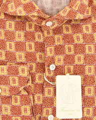 Finamore Napoli Orange Fancy Shirt - Extra Slim - (FN84174) - Parent