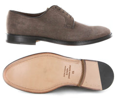 Finamore Napoli Brown Suede Shoes - Lace Ups - 7.5/6.5 - (5093DAINO)