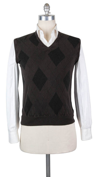 Finamore Napoli Brown Cashmere Sweater - XX Small/44 - (DOI592590)