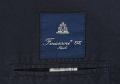 Finamore Napoli Navy Blue Cotton Solid Sportcoat - (FNOOCOX1) - Parent