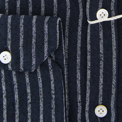 Finamore Napoli Midnight Navy Blue Striped Shirt - X Slim - (FNFUJI1) - Parent