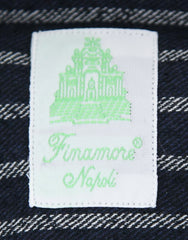 Finamore Napoli Midnight Navy Blue Striped Shirt - X Slim - (FNFUJI1) - Parent