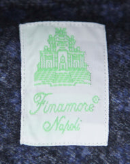 Finamore Napoli Navy Blue Melange Shirt - Extra Slim - (FNFUJIDAVZ1) - Parent