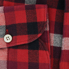 Finamore Napoli Red Check Shirt - Extra Slim - (FN830176) - Parent