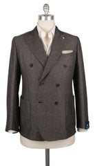 Finamore Napoli Brown Wool Fancy Sportcoat - 40/50 - (FN1026176)