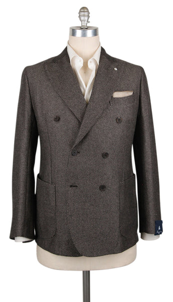 Finamore Napoli Brown Wool Fancy Sportcoat - (FN1026176) - Parent