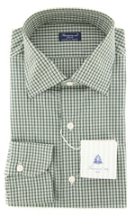 Finamore Napoli Green Plaid Shirt - Slim - 15.75/40 - (LAN05700304)